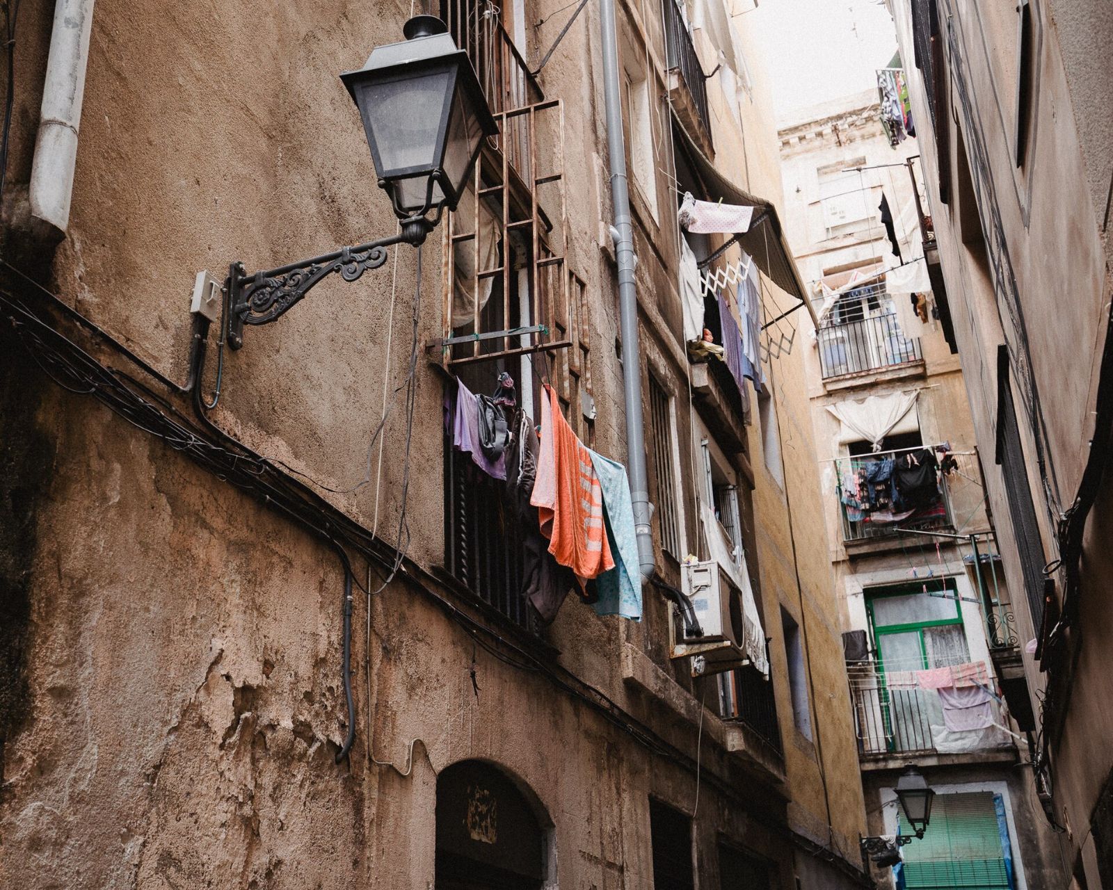 A narrow street in the old town